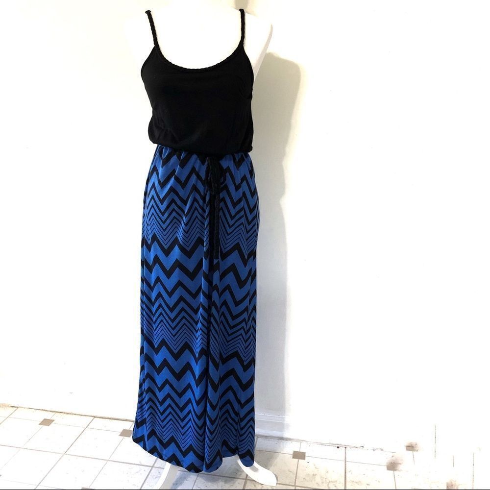 Pink Rose Women Blue Casual Dress, Maxi